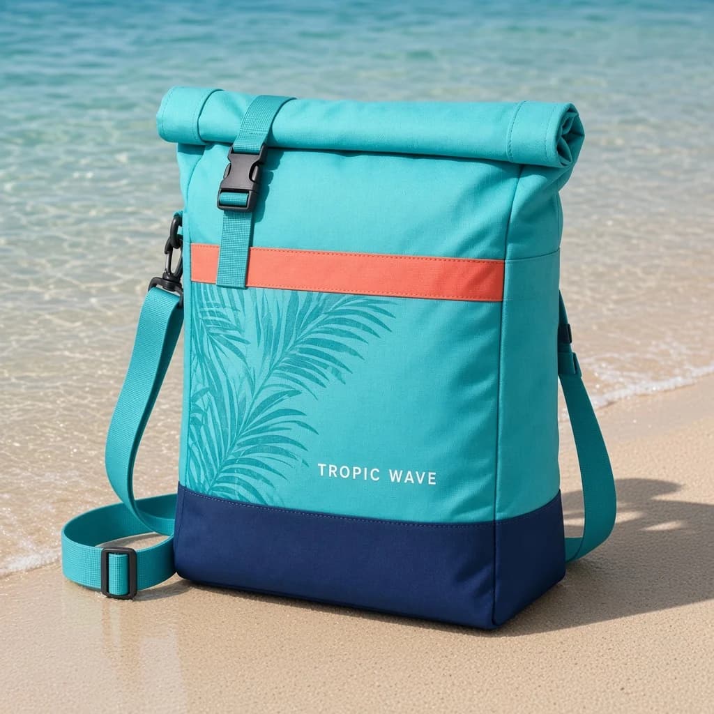 SUNSET FLOW Strandtasche am Wasserrand